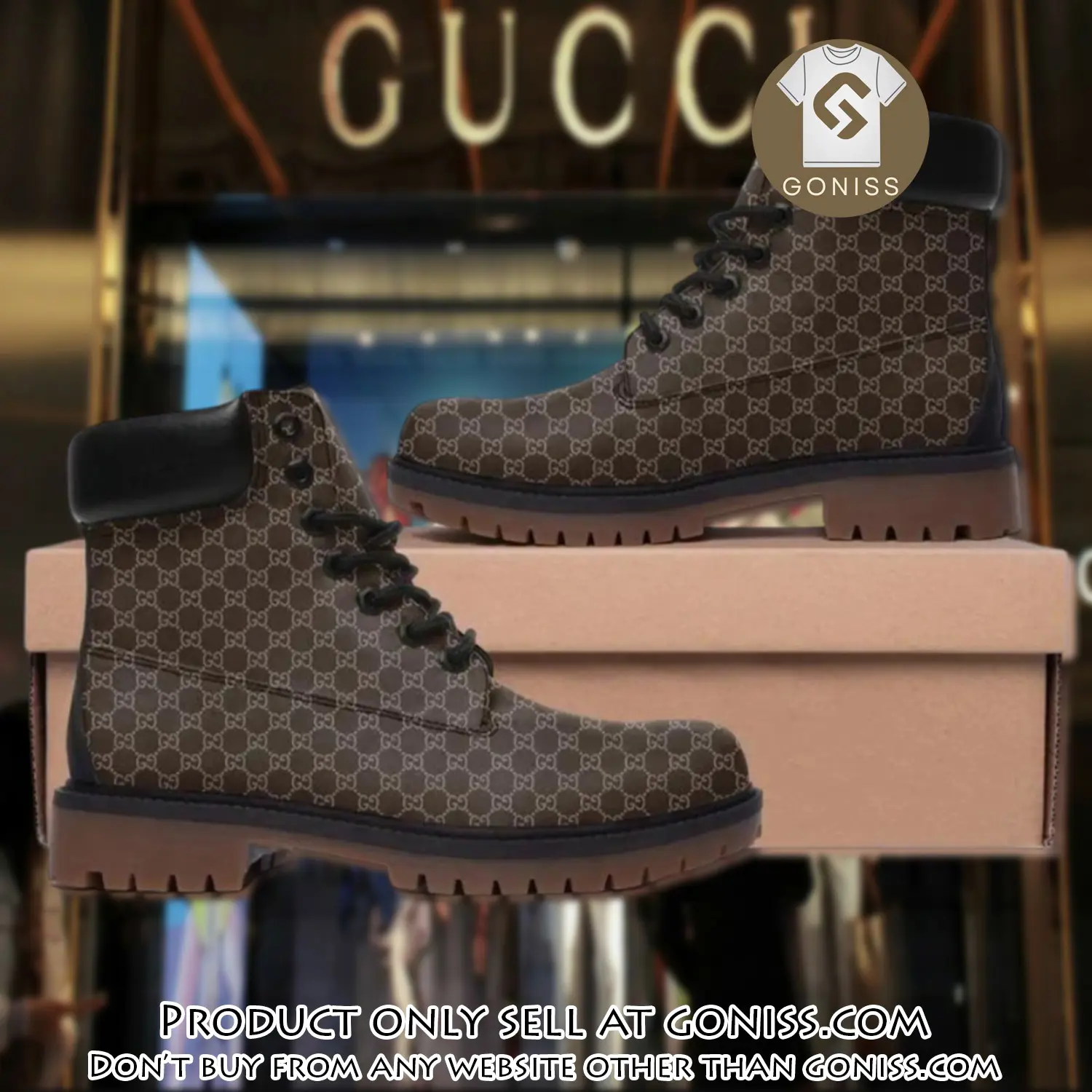 Gucci brown luxury brand boots premium gifts for men women gn5540424